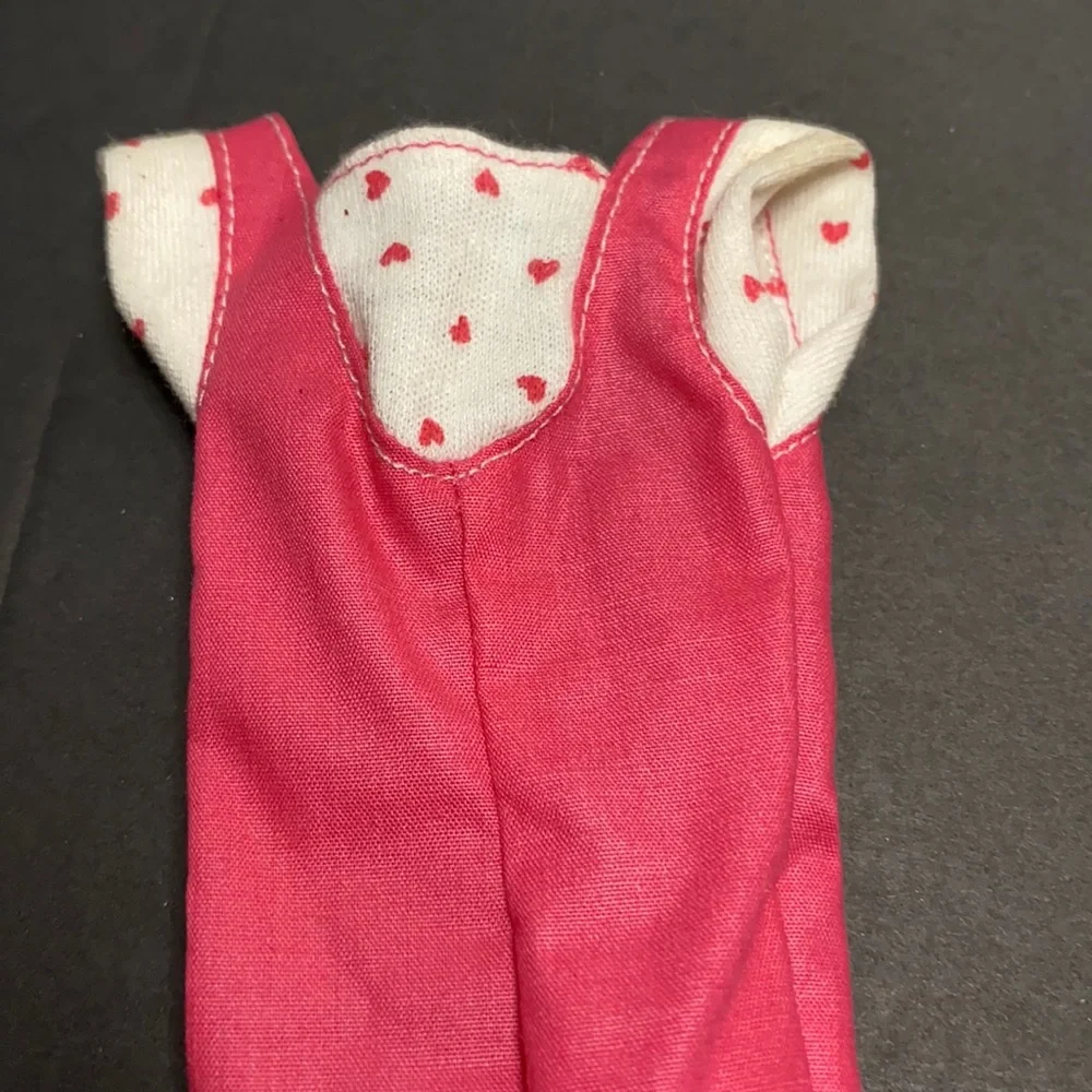 Vintage Barbie Fashion fun pink jumper romper pink heart top one piece outfit